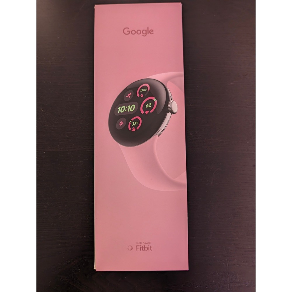 Google Pixel Watch 3 41mm LTE Polished Silver Case Rose Quartz Active Band